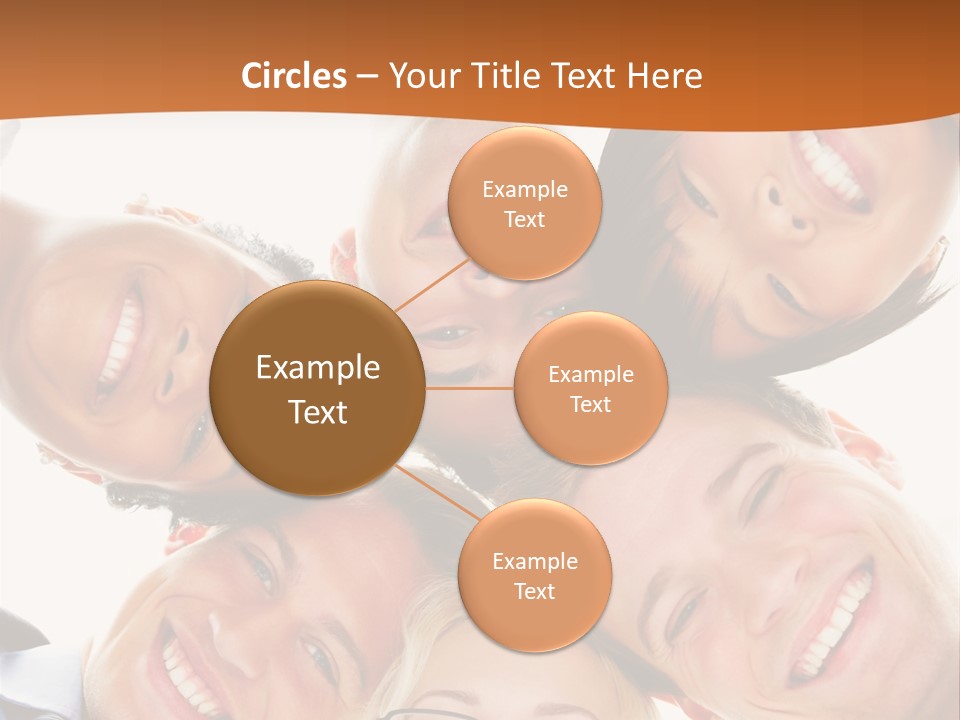 A Group Of People Standing In A Circle With Their Heads Together PowerPoint Template