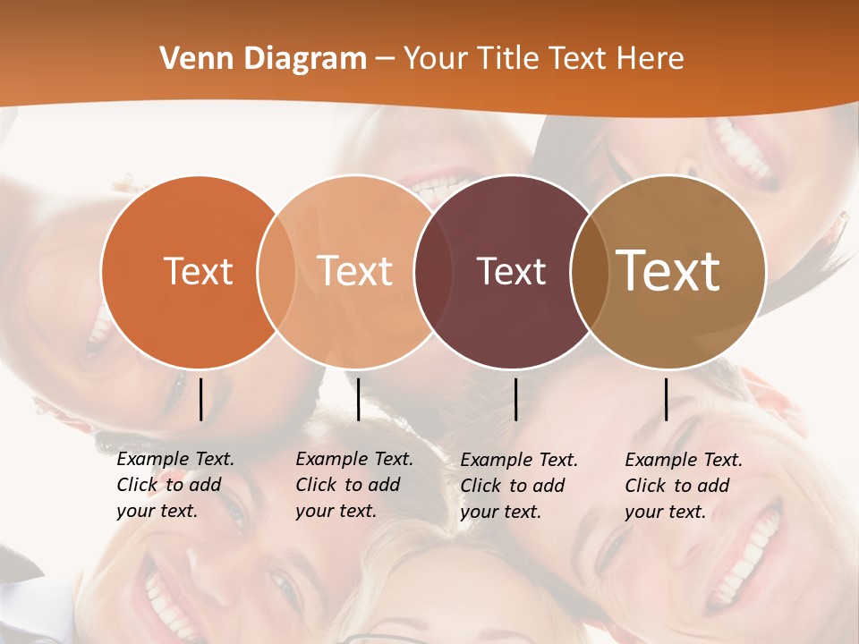 A Group Of People Standing In A Circle With Their Heads Together PowerPoint Template