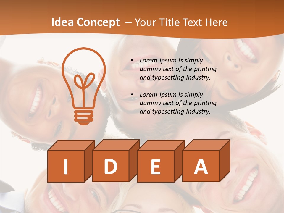 A Group Of People Standing In A Circle With Their Heads Together PowerPoint Template