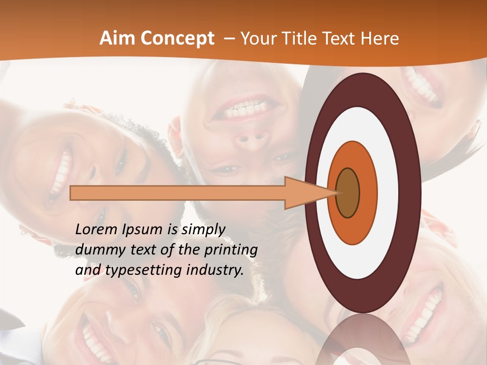 A Group Of People Standing In A Circle With Their Heads Together PowerPoint Template