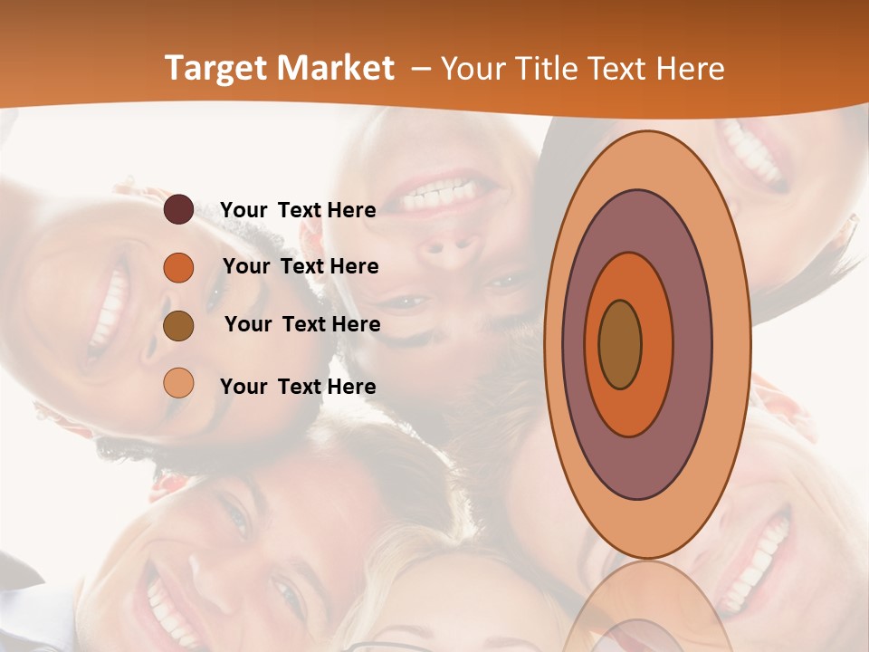 A Group Of People Standing In A Circle With Their Heads Together PowerPoint Template