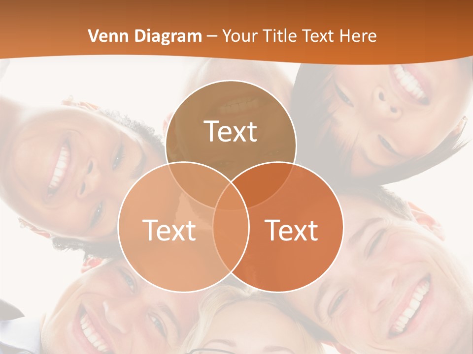 A Group Of People Standing In A Circle With Their Heads Together PowerPoint Template
