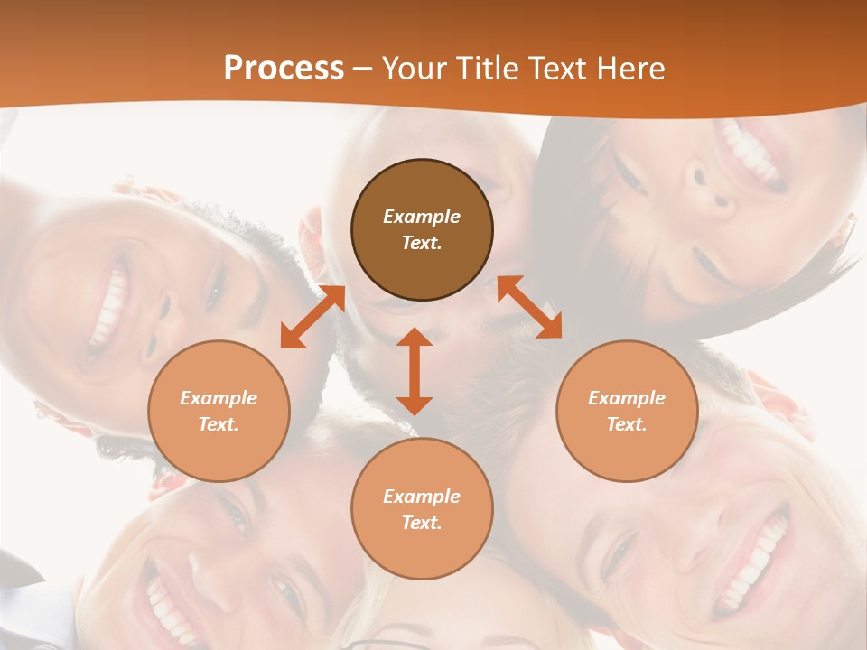 A Group Of People Standing In A Circle With Their Heads Together PowerPoint Template