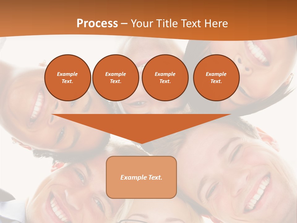 A Group Of People Standing In A Circle With Their Heads Together PowerPoint Template