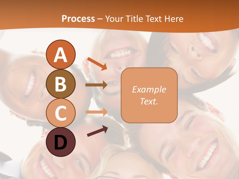 A Group Of People Standing In A Circle With Their Heads Together PowerPoint Template