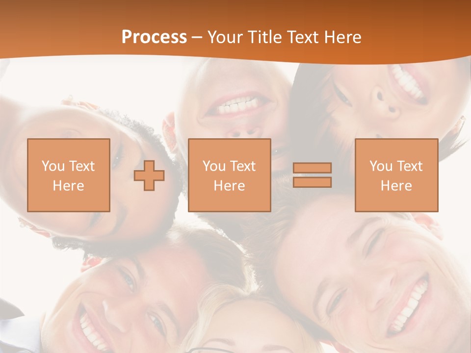 A Group Of People Standing In A Circle With Their Heads Together PowerPoint Template