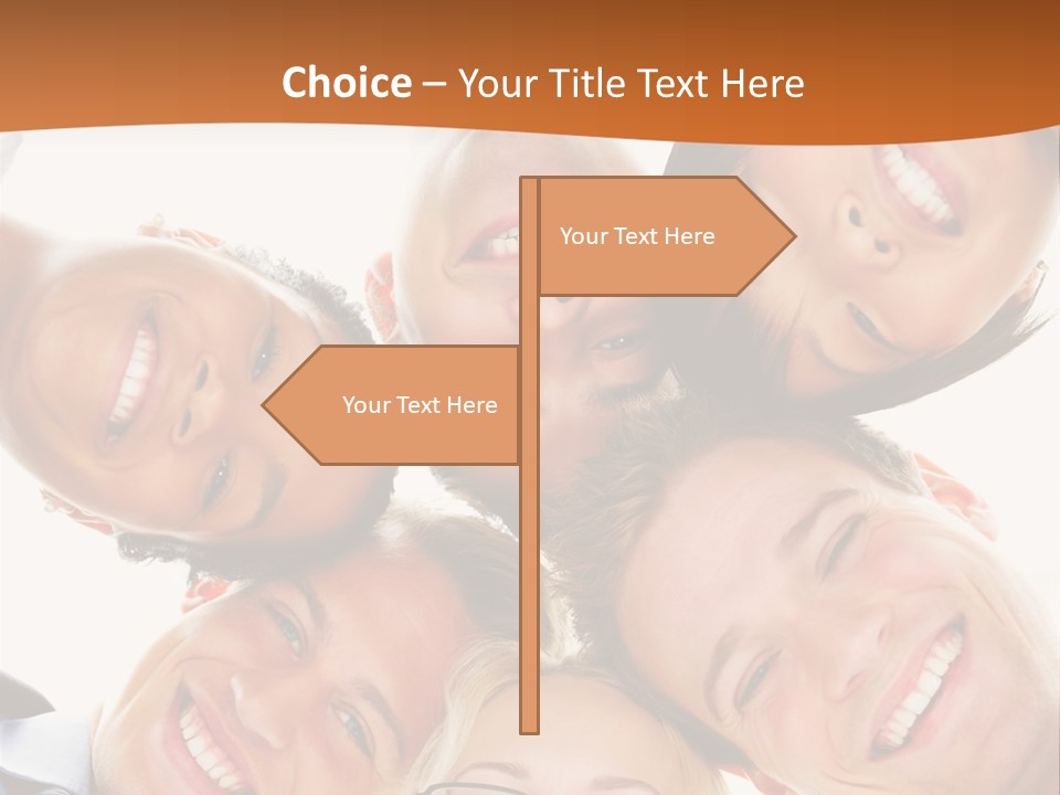 A Group Of People Standing In A Circle With Their Heads Together PowerPoint Template