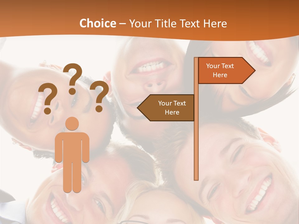 A Group Of People Standing In A Circle With Their Heads Together PowerPoint Template