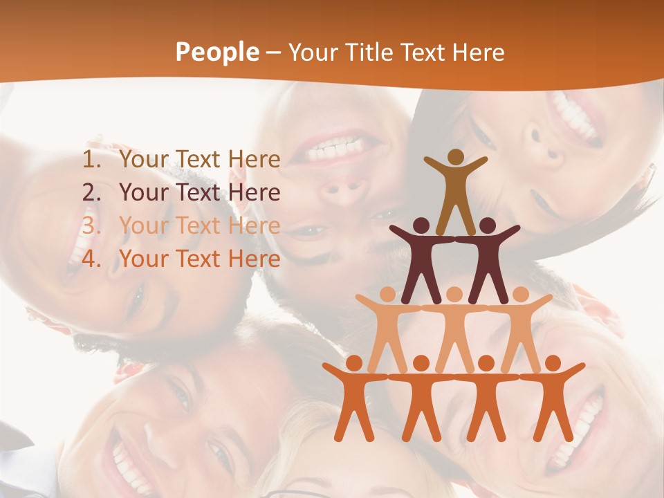 A Group Of People Standing In A Circle With Their Heads Together PowerPoint Template