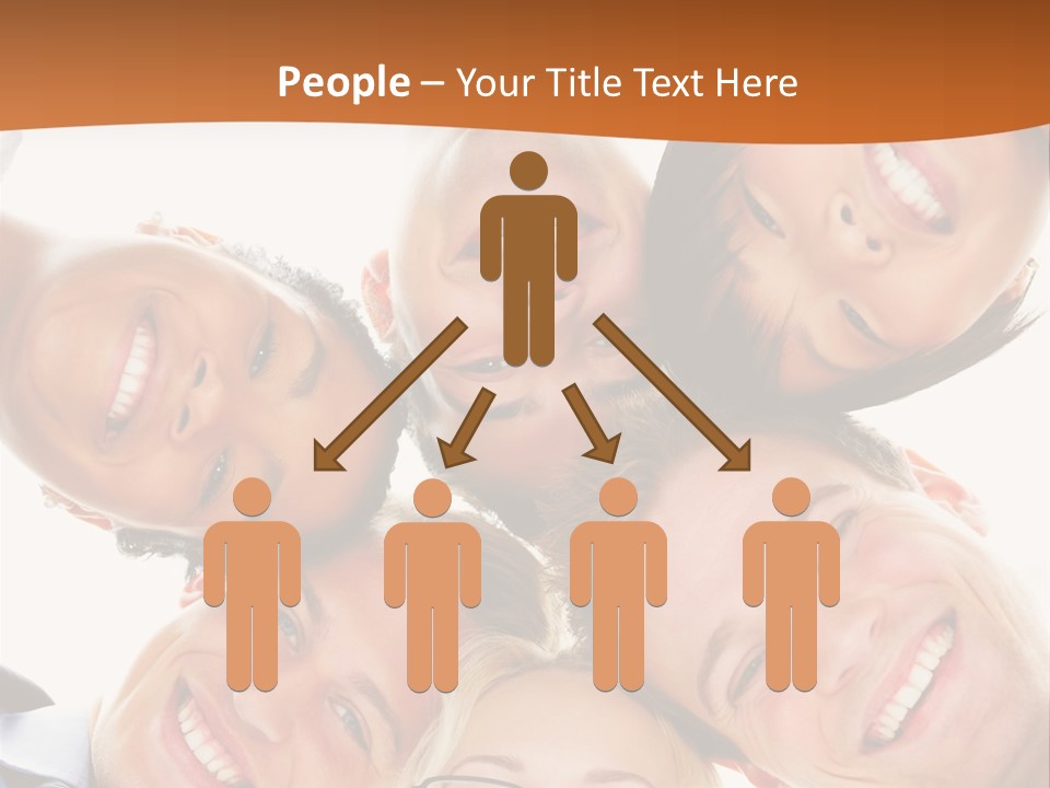 A Group Of People Standing In A Circle With Their Heads Together PowerPoint Template