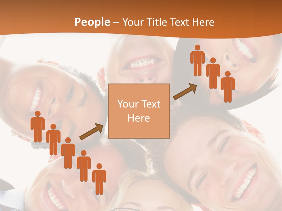 A Group Of People Standing In A Circle With Their Heads Together PowerPoint Template