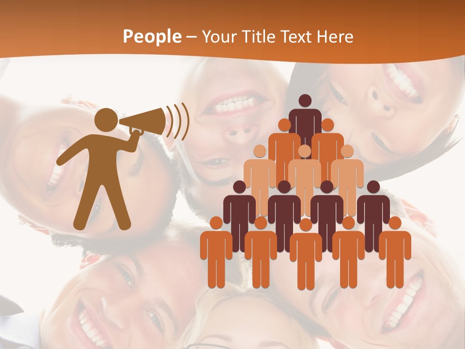 A Group Of People Standing In A Circle With Their Heads Together PowerPoint Template