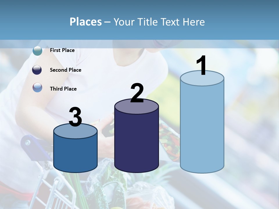 A Woman Is Shopping In A Grocery Store PowerPoint Template