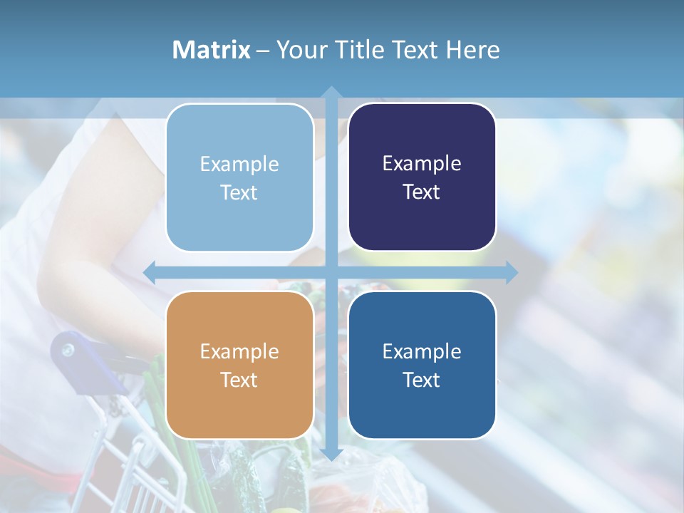 A Woman Is Shopping In A Grocery Store PowerPoint Template