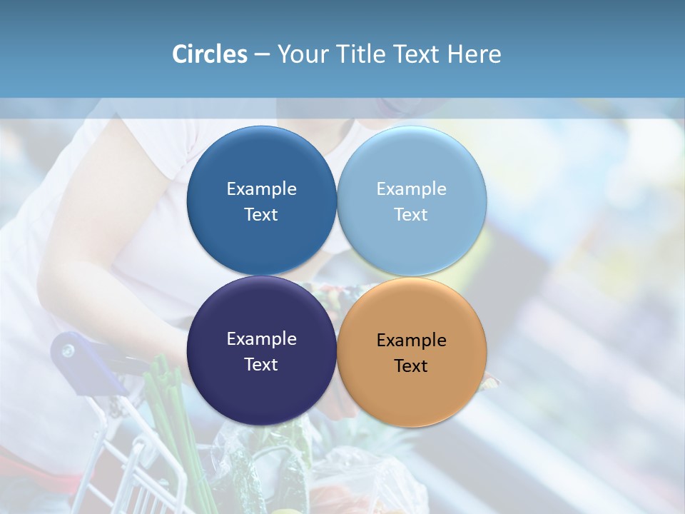 A Woman Is Shopping In A Grocery Store PowerPoint Template