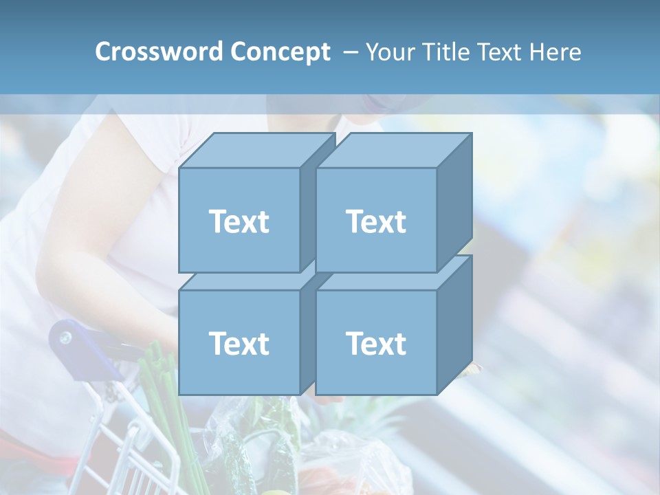 A Woman Is Shopping In A Grocery Store PowerPoint Template