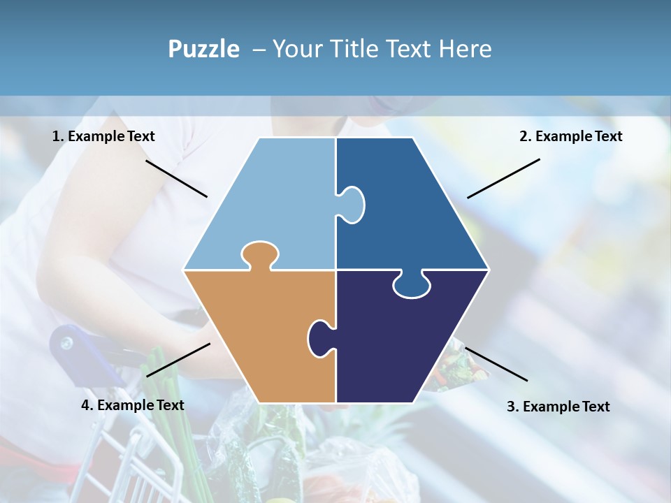 A Woman Is Shopping In A Grocery Store PowerPoint Template