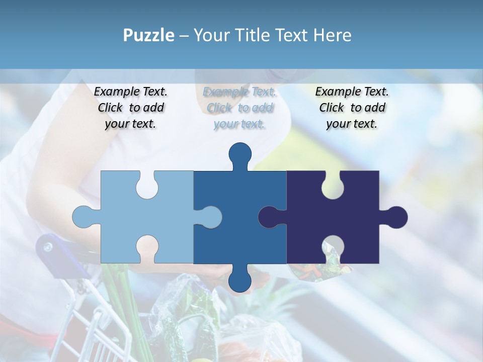 A Woman Is Shopping In A Grocery Store PowerPoint Template