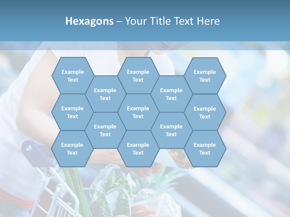 A Woman Is Shopping In A Grocery Store PowerPoint Template