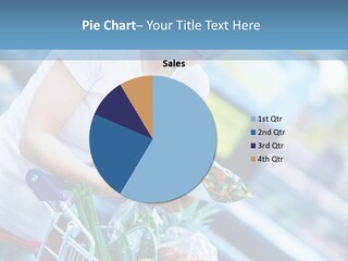 A Woman Is Shopping In A Grocery Store PowerPoint Template
