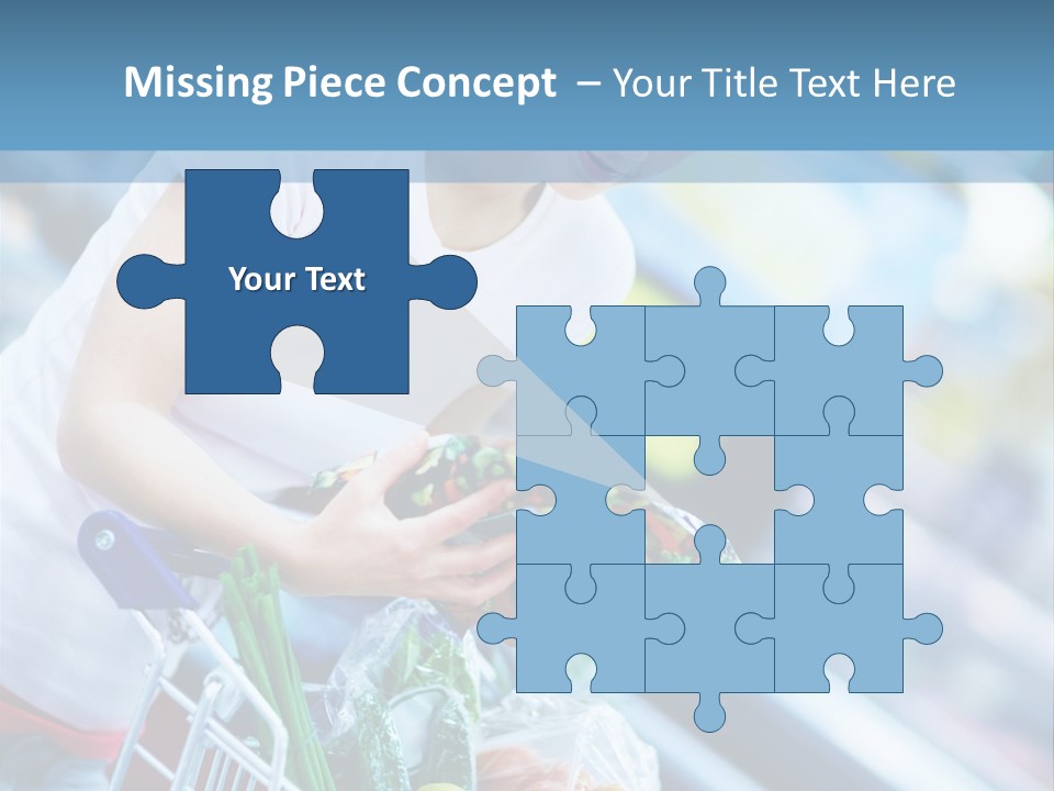 A Woman Is Shopping In A Grocery Store PowerPoint Template