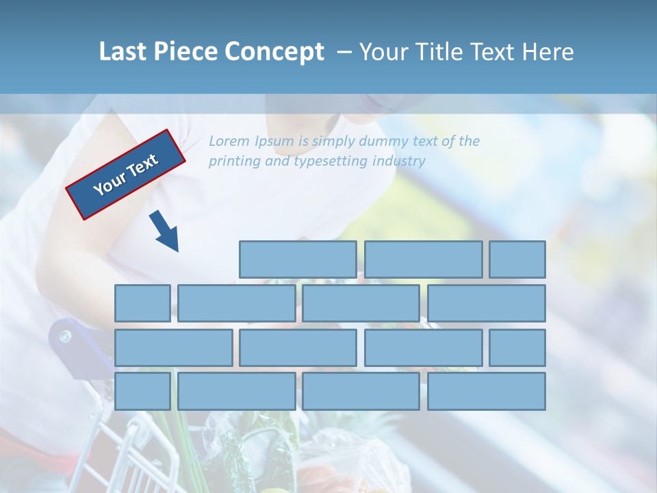A Woman Is Shopping In A Grocery Store PowerPoint Template