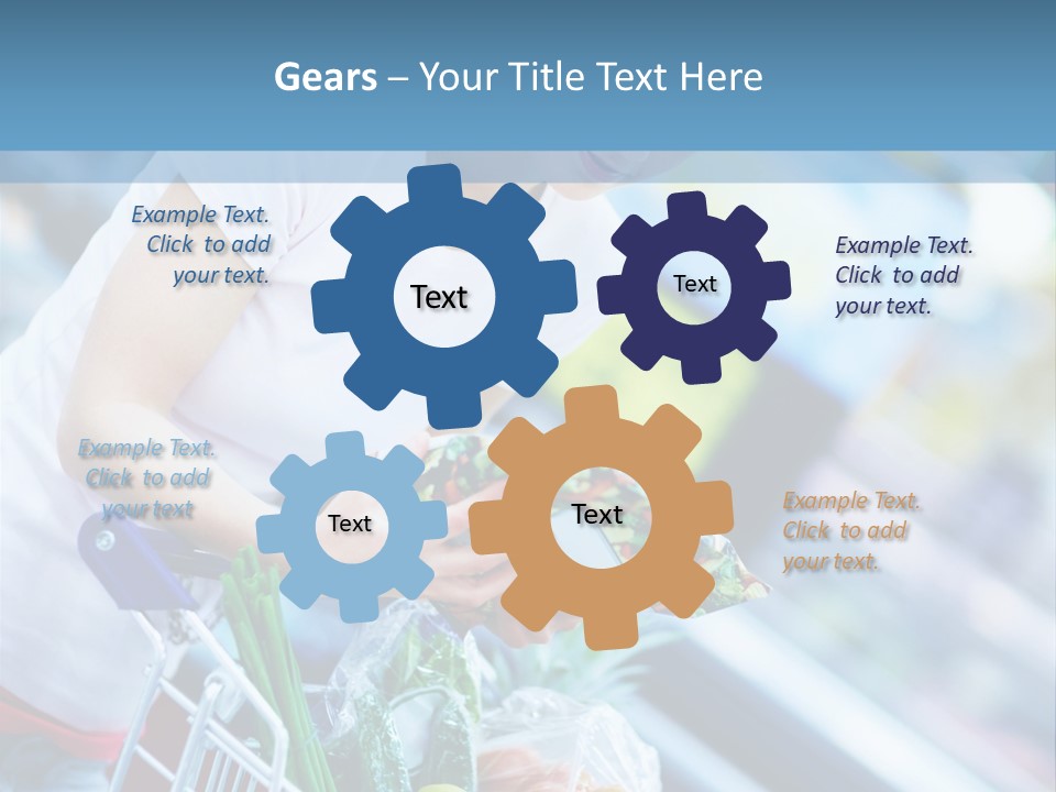 A Woman Is Shopping In A Grocery Store PowerPoint Template