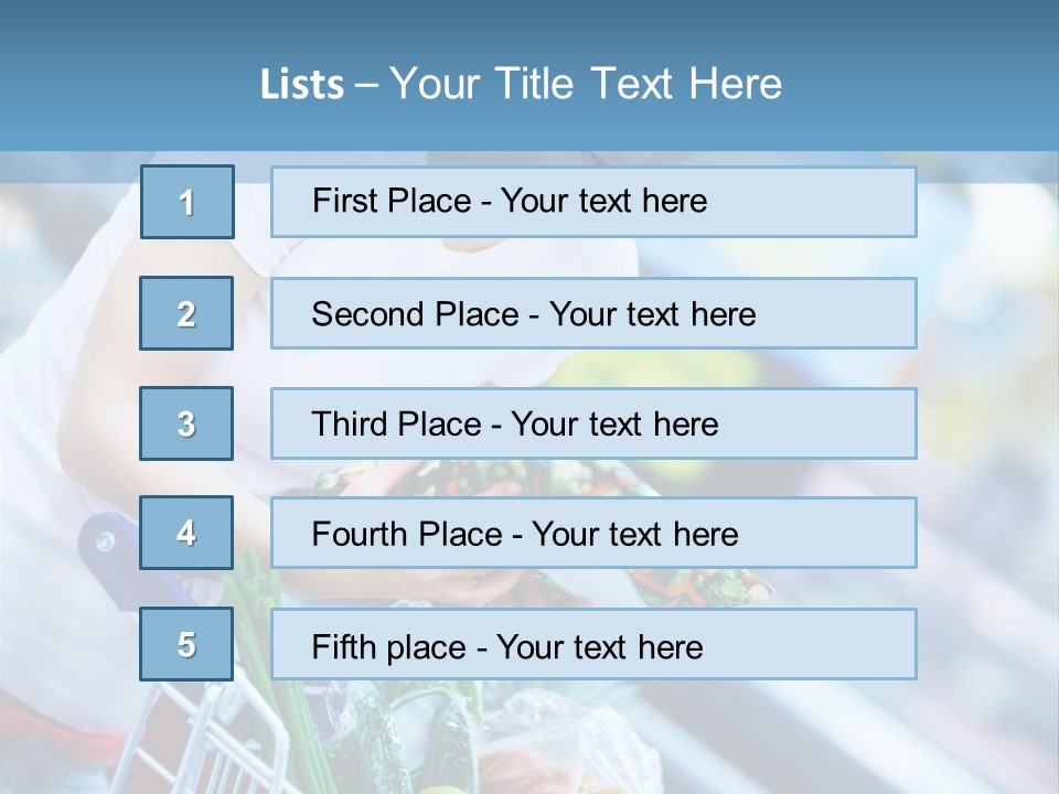 A Woman Is Shopping In A Grocery Store PowerPoint Template