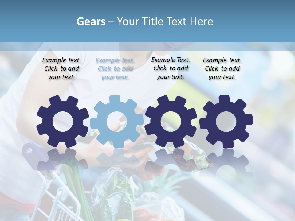 A Woman Is Shopping In A Grocery Store PowerPoint Template