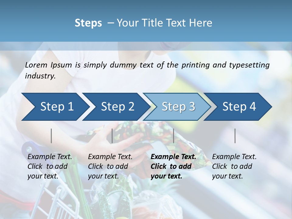 A Woman Is Shopping In A Grocery Store PowerPoint Template