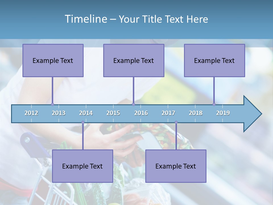 A Woman Is Shopping In A Grocery Store PowerPoint Template