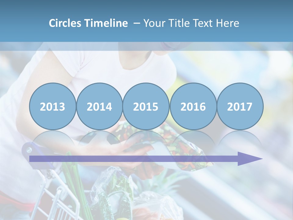 A Woman Is Shopping In A Grocery Store PowerPoint Template