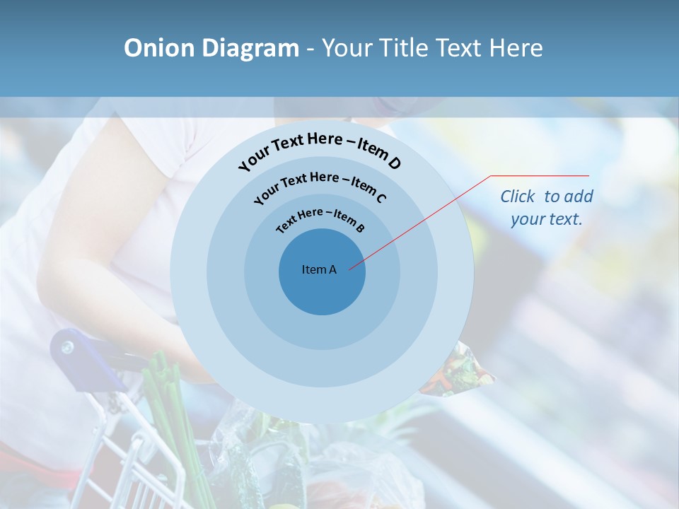 A Woman Is Shopping In A Grocery Store PowerPoint Template
