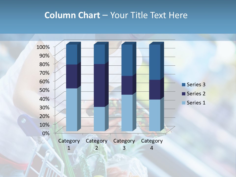 A Woman Is Shopping In A Grocery Store PowerPoint Template