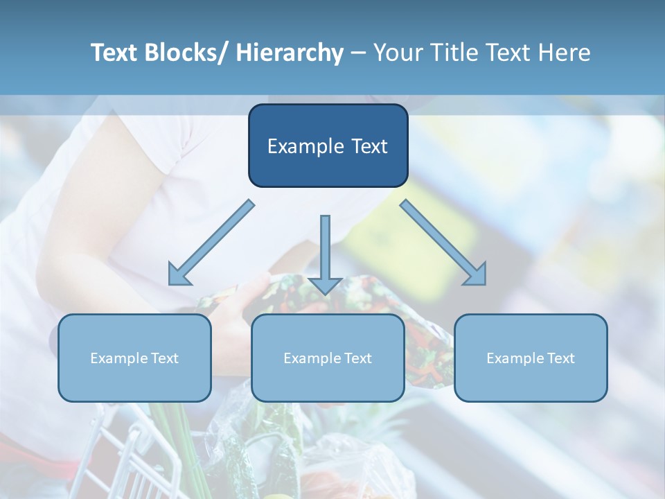 A Woman Is Shopping In A Grocery Store PowerPoint Template