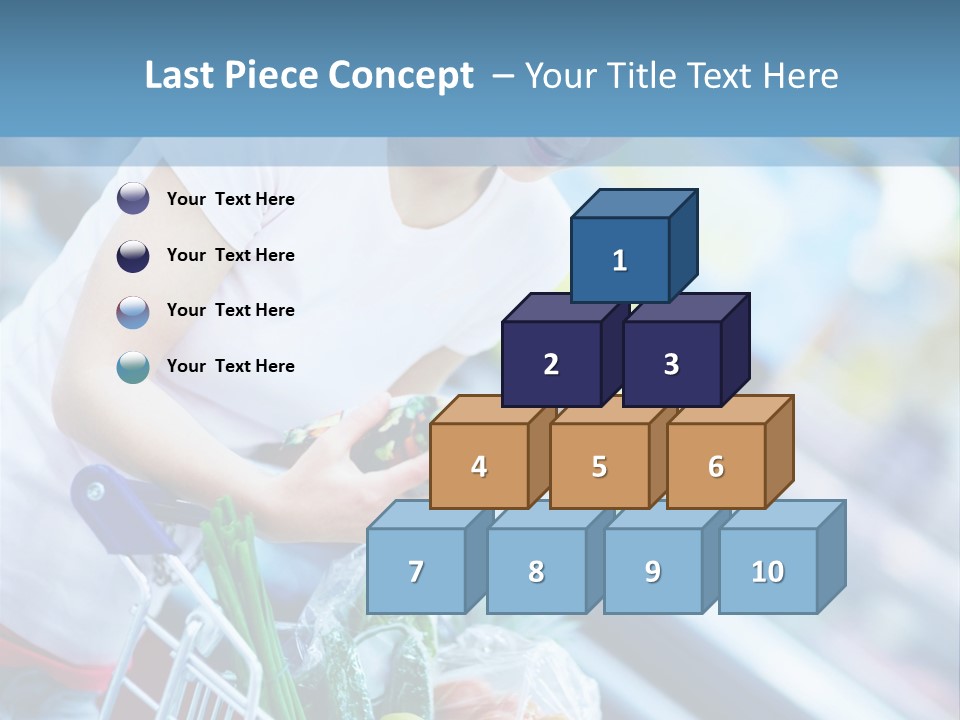 A Woman Is Shopping In A Grocery Store PowerPoint Template