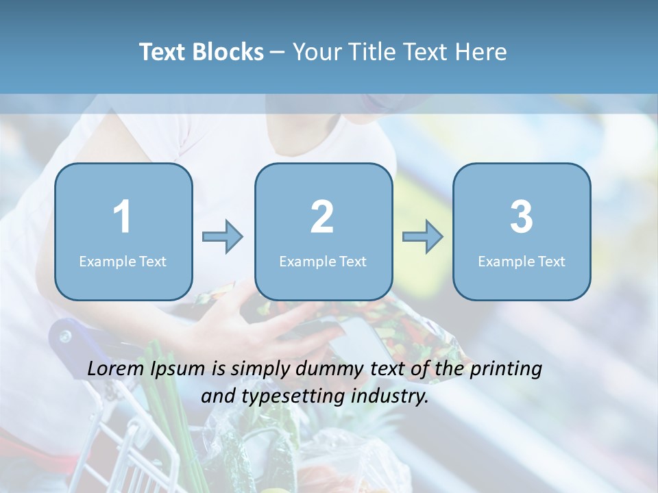 A Woman Is Shopping In A Grocery Store PowerPoint Template