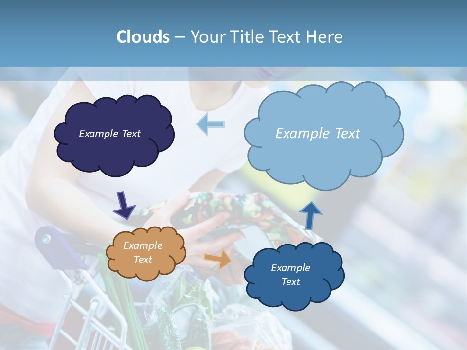 A Woman Is Shopping In A Grocery Store PowerPoint Template