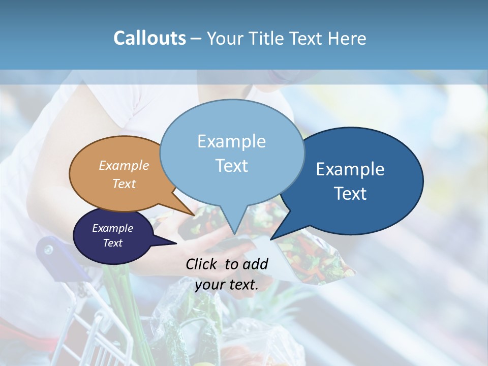 A Woman Is Shopping In A Grocery Store PowerPoint Template