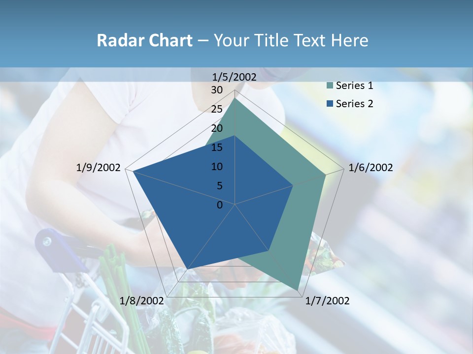 A Woman Is Shopping In A Grocery Store PowerPoint Template