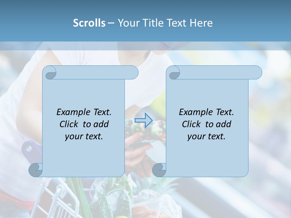 A Woman Is Shopping In A Grocery Store PowerPoint Template
