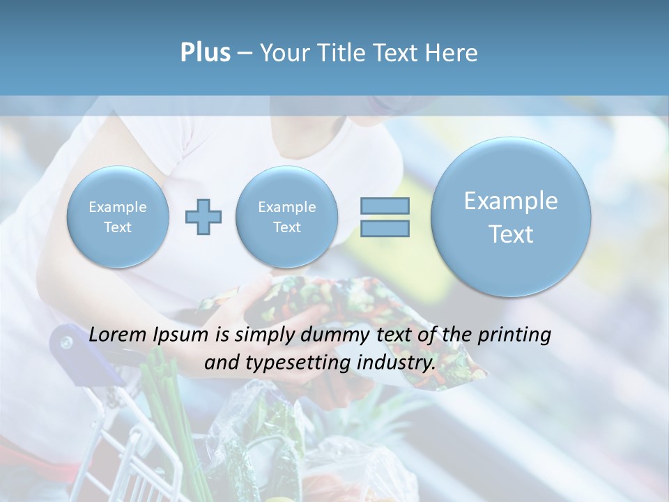 A Woman Is Shopping In A Grocery Store PowerPoint Template