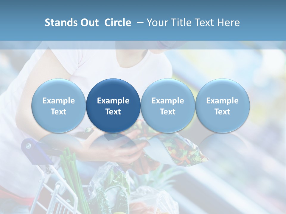 A Woman Is Shopping In A Grocery Store PowerPoint Template