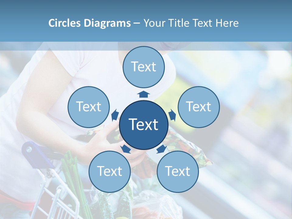 A Woman Is Shopping In A Grocery Store PowerPoint Template