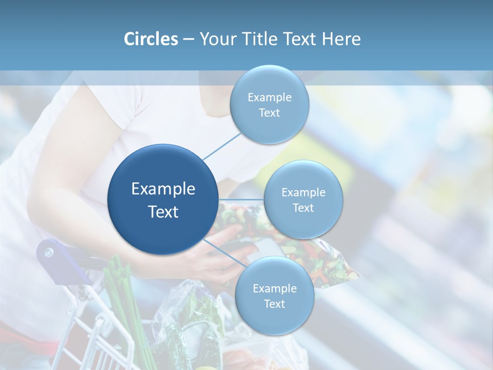 A Woman Is Shopping In A Grocery Store PowerPoint Template