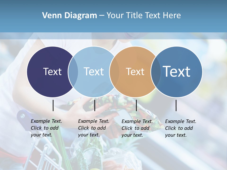 A Woman Is Shopping In A Grocery Store PowerPoint Template