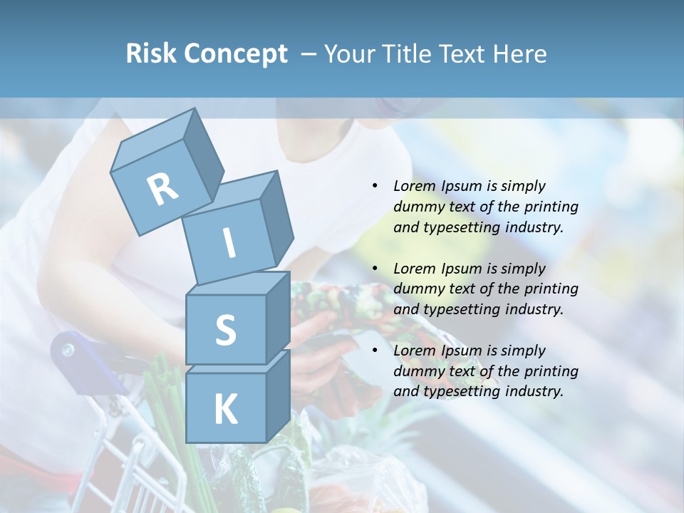 A Woman Is Shopping In A Grocery Store PowerPoint Template