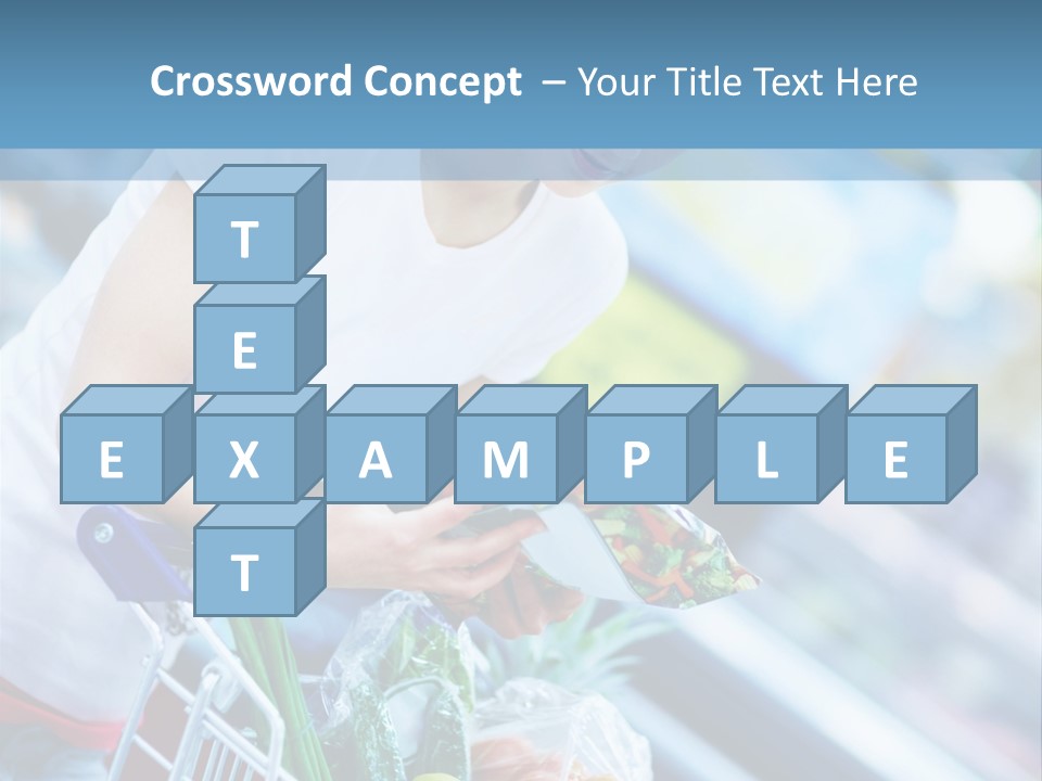 A Woman Is Shopping In A Grocery Store PowerPoint Template