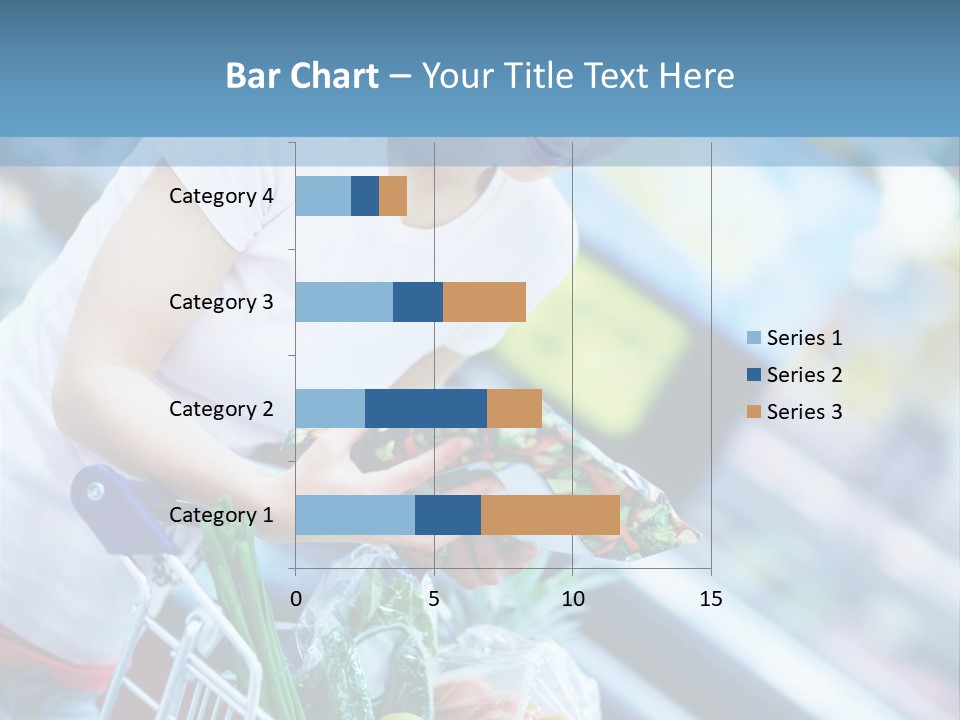 A Woman Is Shopping In A Grocery Store PowerPoint Template