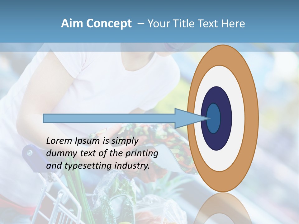 A Woman Is Shopping In A Grocery Store PowerPoint Template